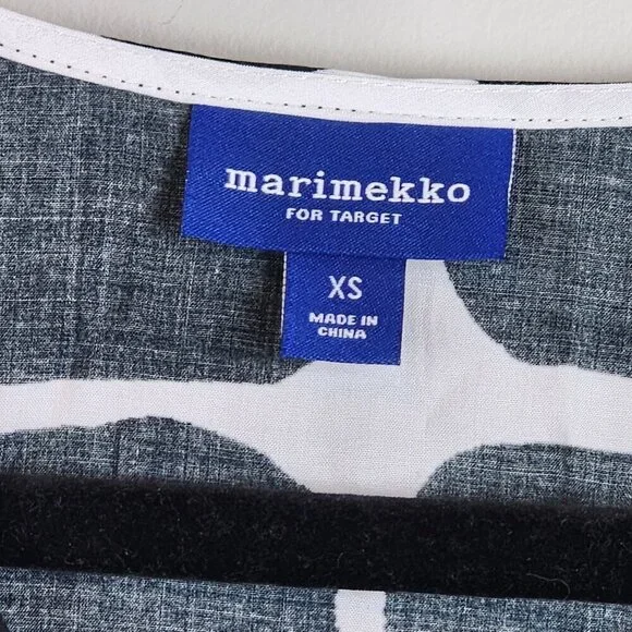 Marimekko for Target size XS mini dress zebra black and white sleeveless - Picture 2 of 7